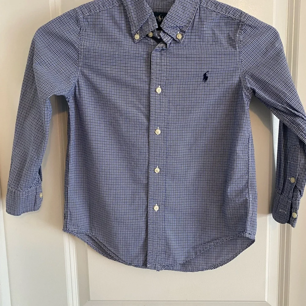 Ralph Lauren‎ Kids Navy and White Gingham Shirt